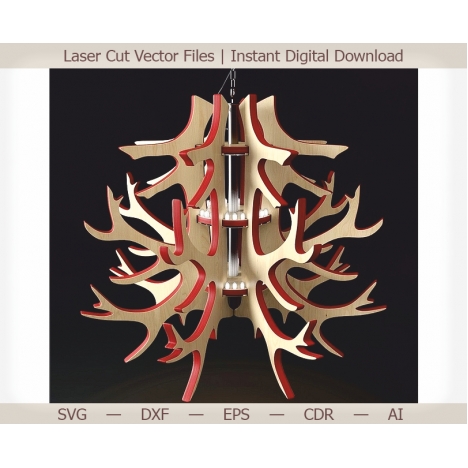 Antler Lamp Laser Cut File