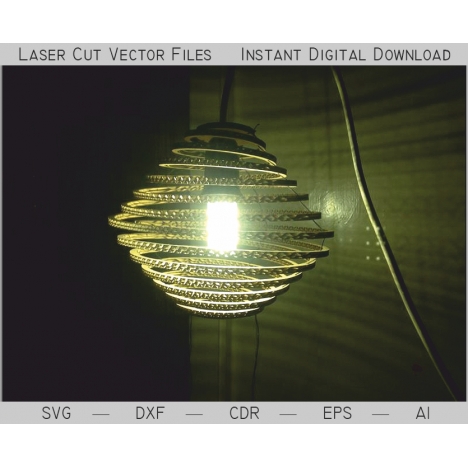 Spiral Lamp Laser Cut File