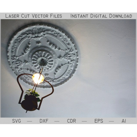 Minimalist Chandelier Laser Cut File