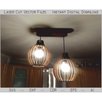 Two-Light Chandelier Laser Cut File