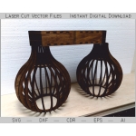 Two-Light Chandelier Laser Cut File