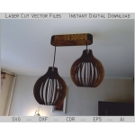 Two-Light Chandelier Laser Cut File