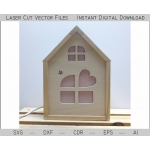 House Night Light Laser Cut File
