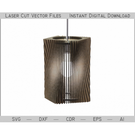 Parametric Pendant Lamp Laser Cut File