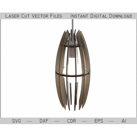Parametric Pendant Lamp Laser Cut File