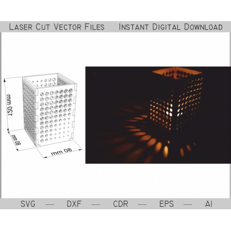 Carved Candlestick Laser Cut File