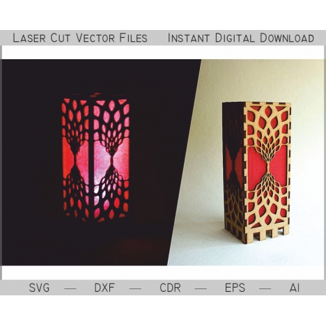 Laser Cut Lamp File – Decorative Openwork Table Lamp