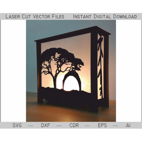 Savannah Lamp Laser Cut File