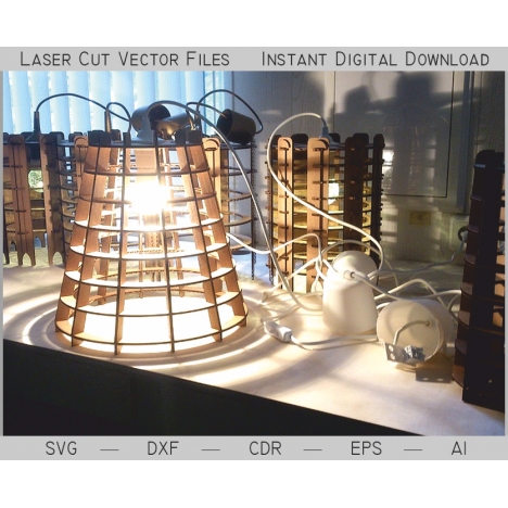 Cone Lampshade Laser Cut File