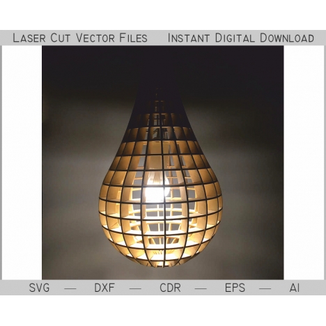 Drop Pendant Lamp Laser Cut File