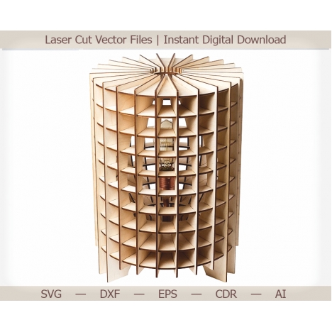 Laser Cut Lamp Shade Vector File