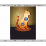 Cat Lamp Laser Cut File