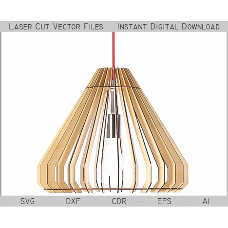 Laser Cut Pendant Lamp Shade File