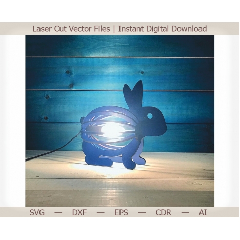 Rabbit Lamp Laser Cut File