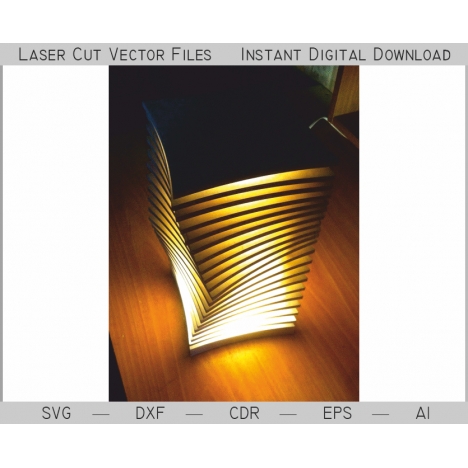 Geometric Lamp Laser Cut File