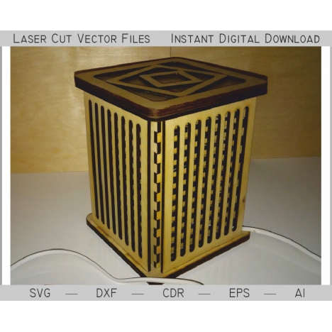Laser Cut Lamp Vector File
