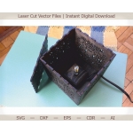 Laser Cut Lamp Vector File – Ornate Square Lantern Design