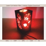 Rose Lamp Laser Cut File