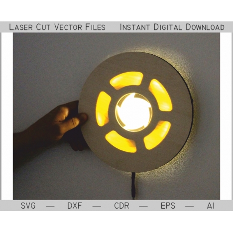 Round Night Light Laser Cut File