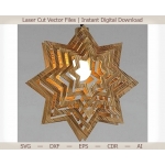 Star Pendant Lamp Laser Cut File