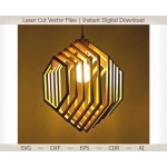 Geometric Pendant Lamp Laser Cut File