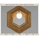 Geometric Pendant Lamp Laser Cut File