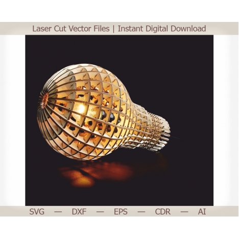 Bulb Lamp Laser Cut File
