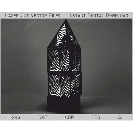 Multi-Tiered Lamp Laser Cut File