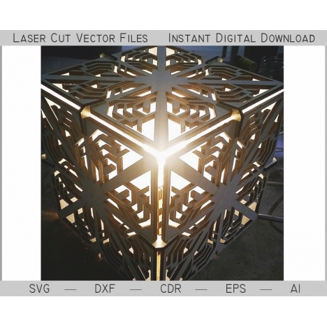 Cube Lamp Laser Cut File