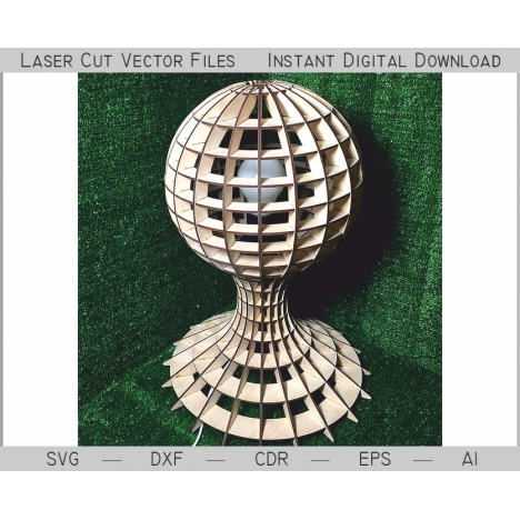 Laser Cut Lamp Vector File
