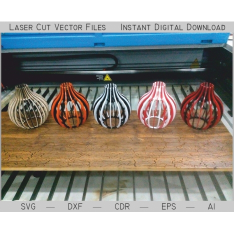 Laser Cut Lamp Shade Vector File