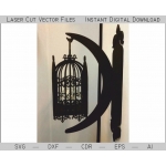 Crescent Moon Wall Light Laser Cut File