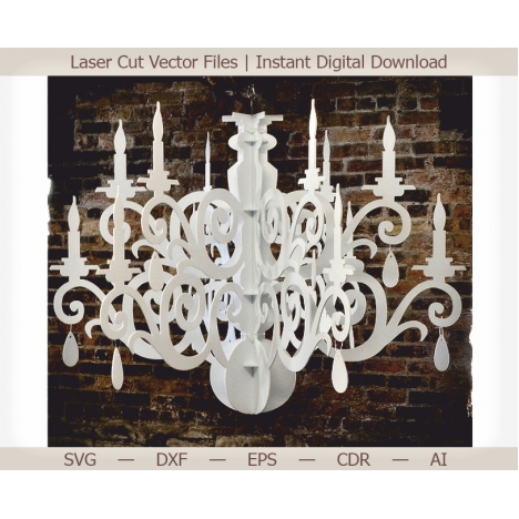 Chandelier Laser Cut File