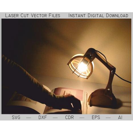 Articulated Table Lamp Laser Cut File