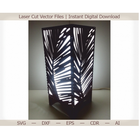 Laser Cut Lamp File for Tabletop Decorative Shade
