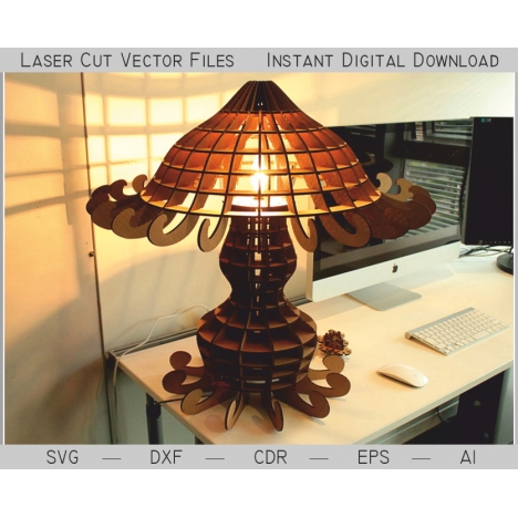 Decorative Night Lamp Laser Cut File