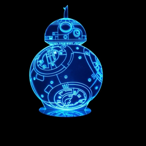 Robot Hologram LED Lamp Laser Cut File