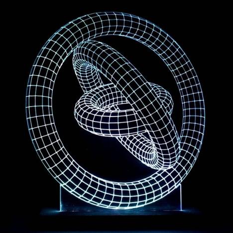 Gyroscope 3D Illusion LED Sign Laser Cut File