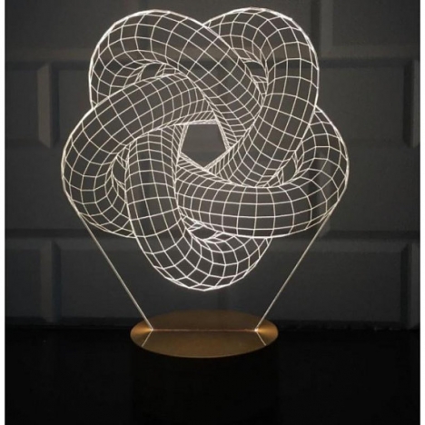 Torus Spiral Lamp Laser Cut File
