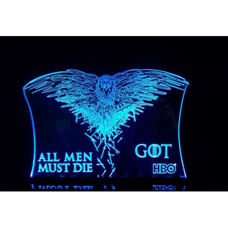Laser Cut File for All Men Must Die Acrylic 3D Lamp
