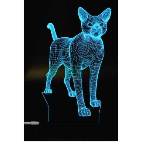 Cat Lamp Laser Cut File