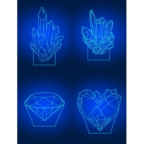Diamond Crystal Lamp Laser Cut File