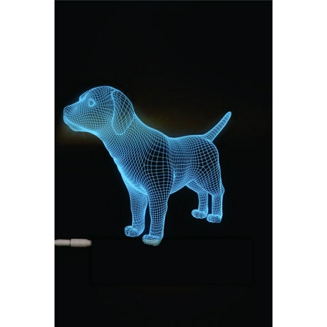 Dog 3D LED Night Light Laser Cut File