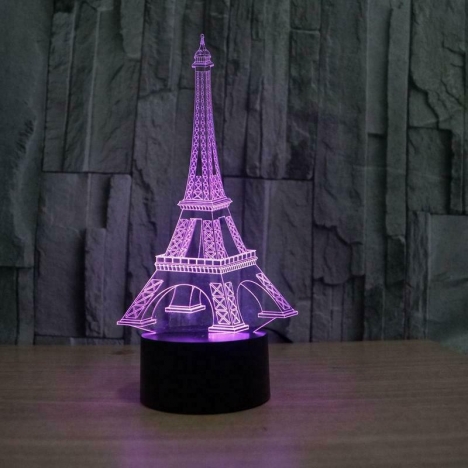 Eiffel Tower 3D Illusion Lamp Laser Cut File