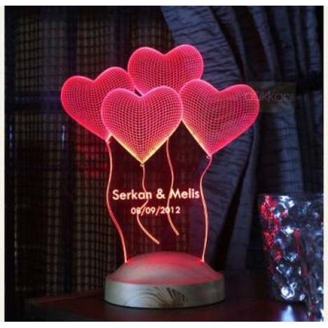 Heart LED Lamp Laser Cut File