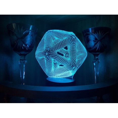 Icosahedron 3D Night Light Laser Cut File