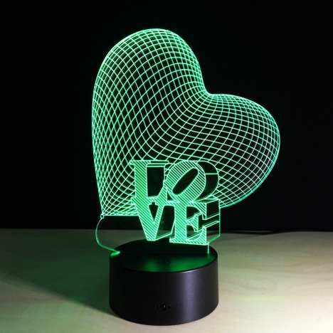 Heart Love Night Light Laser Cut File