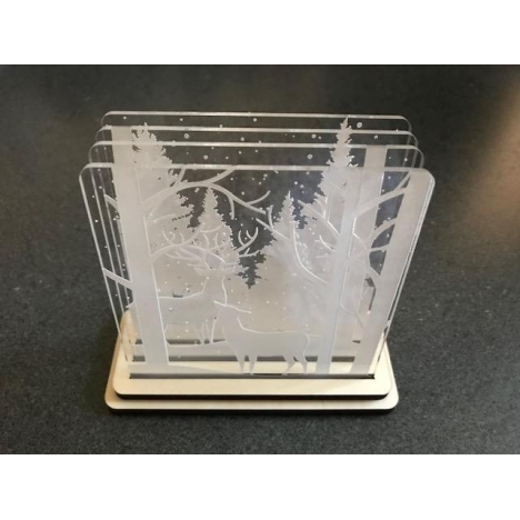 Shadow Box Coasters Laser Cut File