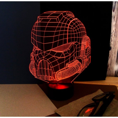 Helmet Night Light Laser Cut File