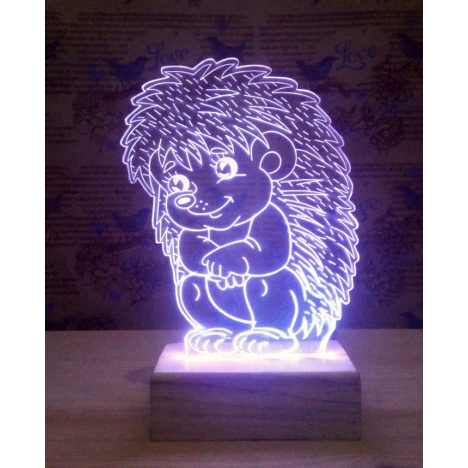 Sitting Hedgehog 3D Lamp Laser Cut File